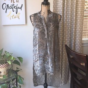 NWT Knox Rose Sheer Tunic Hi Low Small